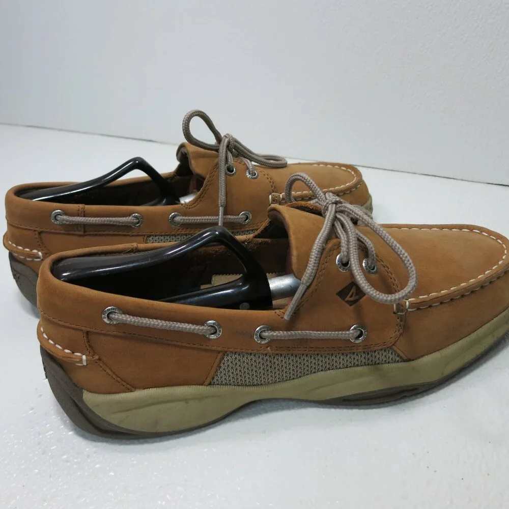 Sperry Top-Sider Suede Leather Comfort Used Shoes Footwear Men's Deck Sz 9 M